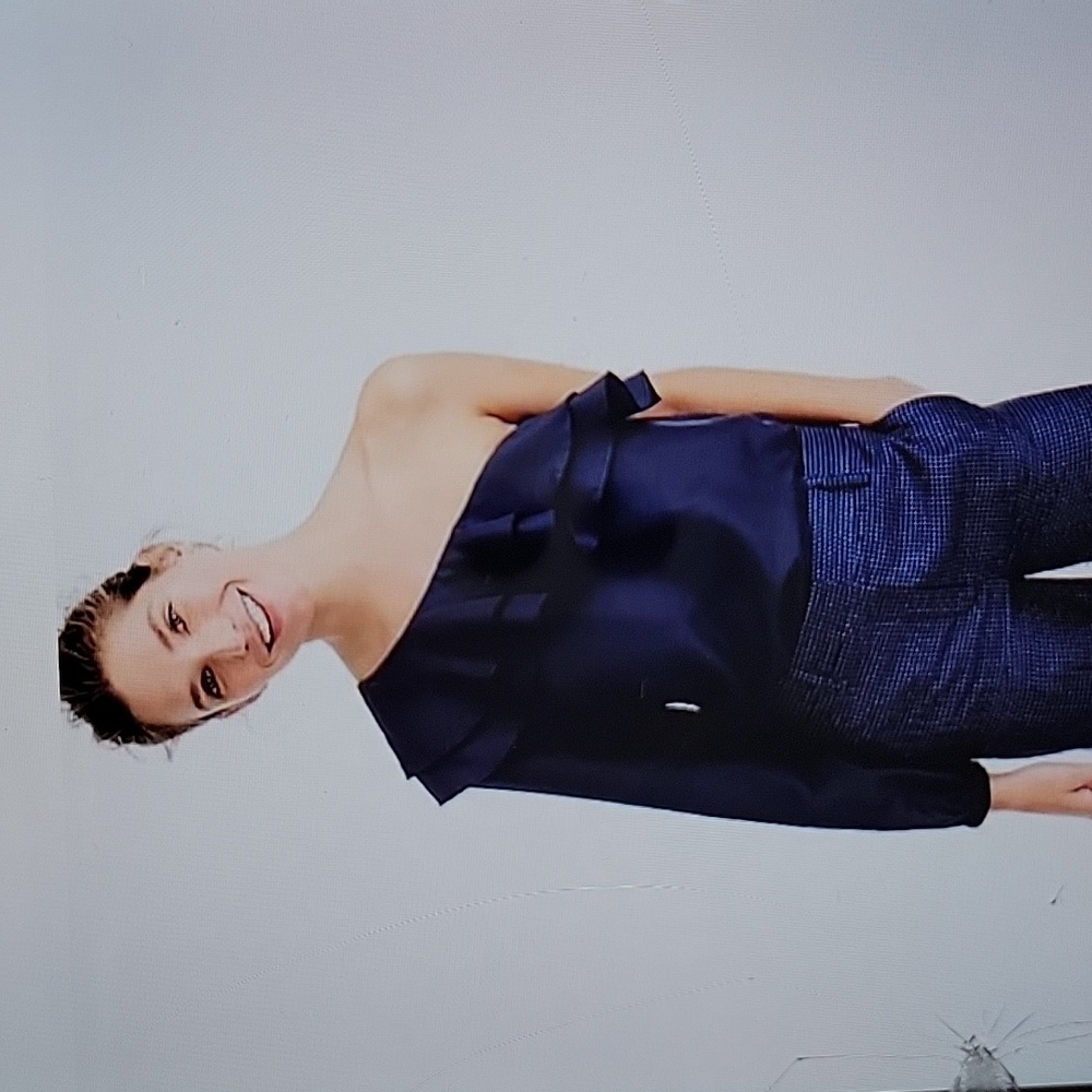 J Crew 100% Silk Pink Off the Shoulder  Ruffle Top Size 4 - Picture 3 of 9